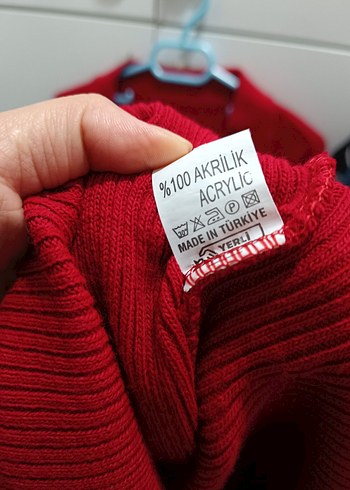 Kırmızı Triko Kadın Kazak - Görsel 4