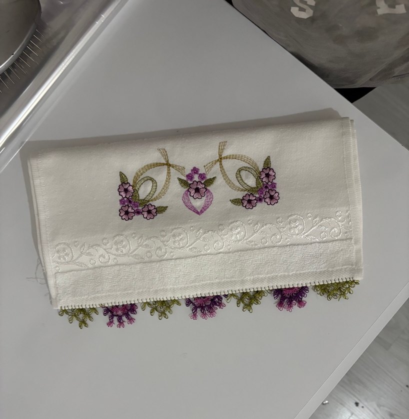 iğne oyalı havlu - Görsel 2
