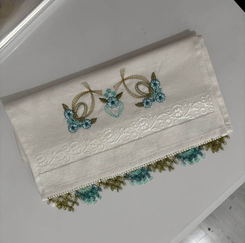 iğne oyalı havlu - Görsel 2