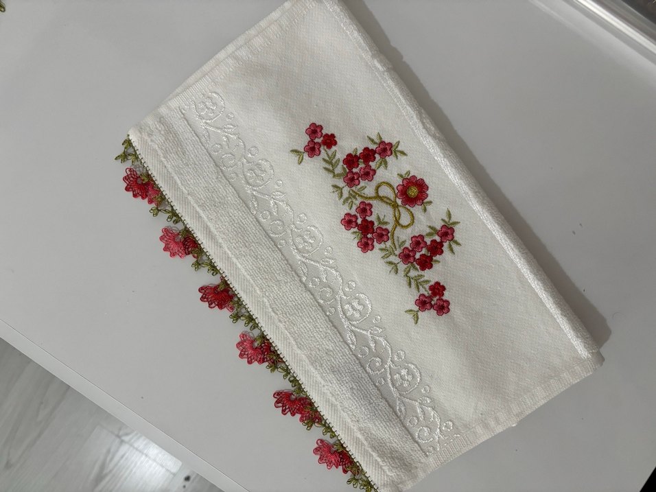 iğne oyalı havlu - Görsel 2