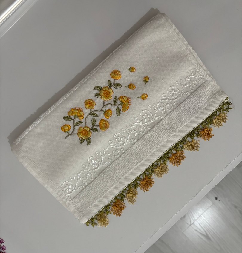 iğne oyalı havlu - Görsel 2