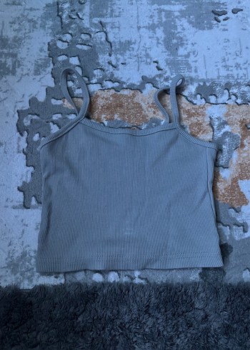 Gri Askılı Crop