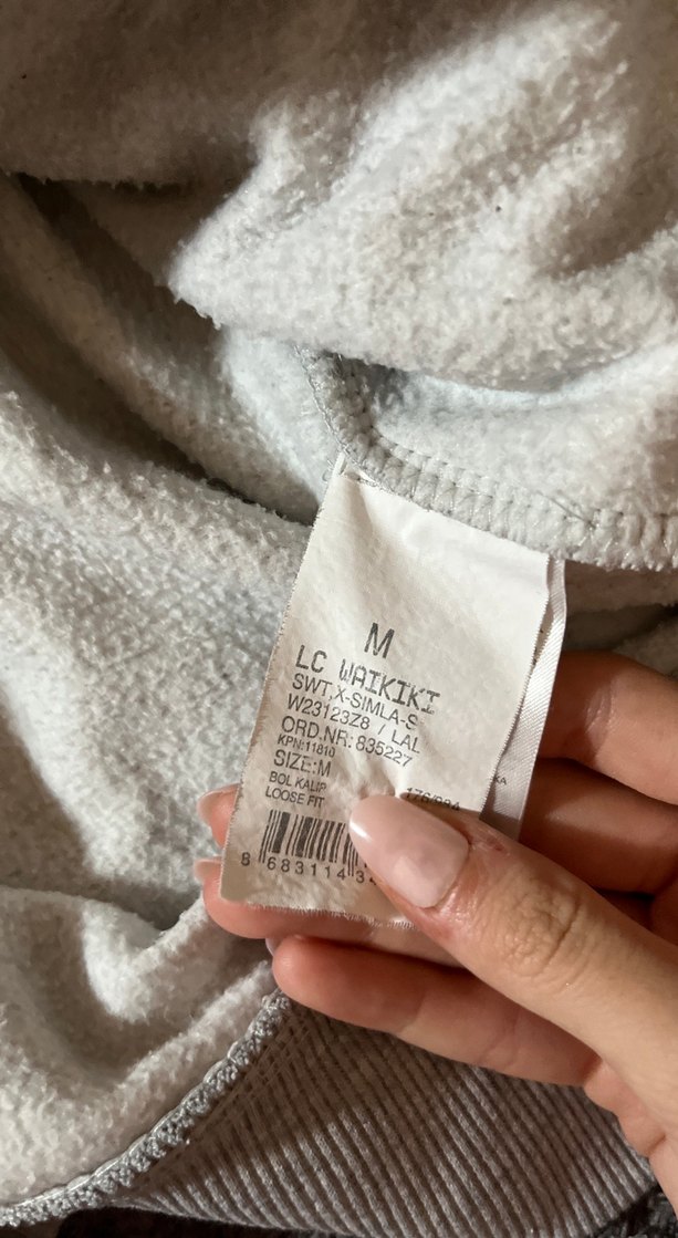 Gri Kapüşonlu Kadın Sweatshirt - Görsel 2