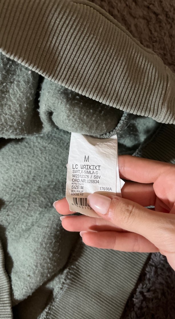 Koyu Yeşil Kapüşonlu Kadın Sweatshirt - Görsel 2