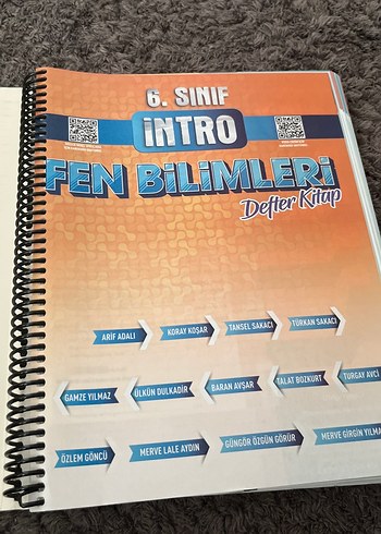 Intro Fen Bilimleri Defter Kitap 6. Sınıf