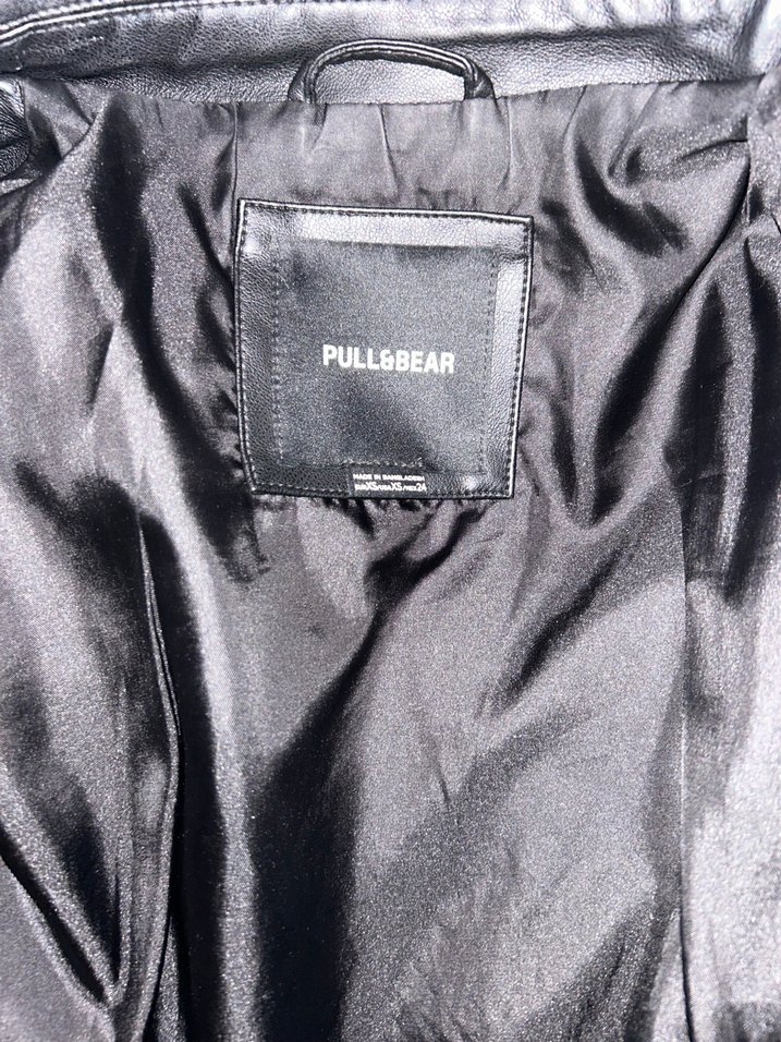 Kadın Siyah Deri Biker Ceket - Görsel 2