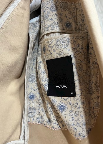 Avva Bej Düğmeli Erkek Ofis Takım Elbise Blazer Ceketi - Görsel 4