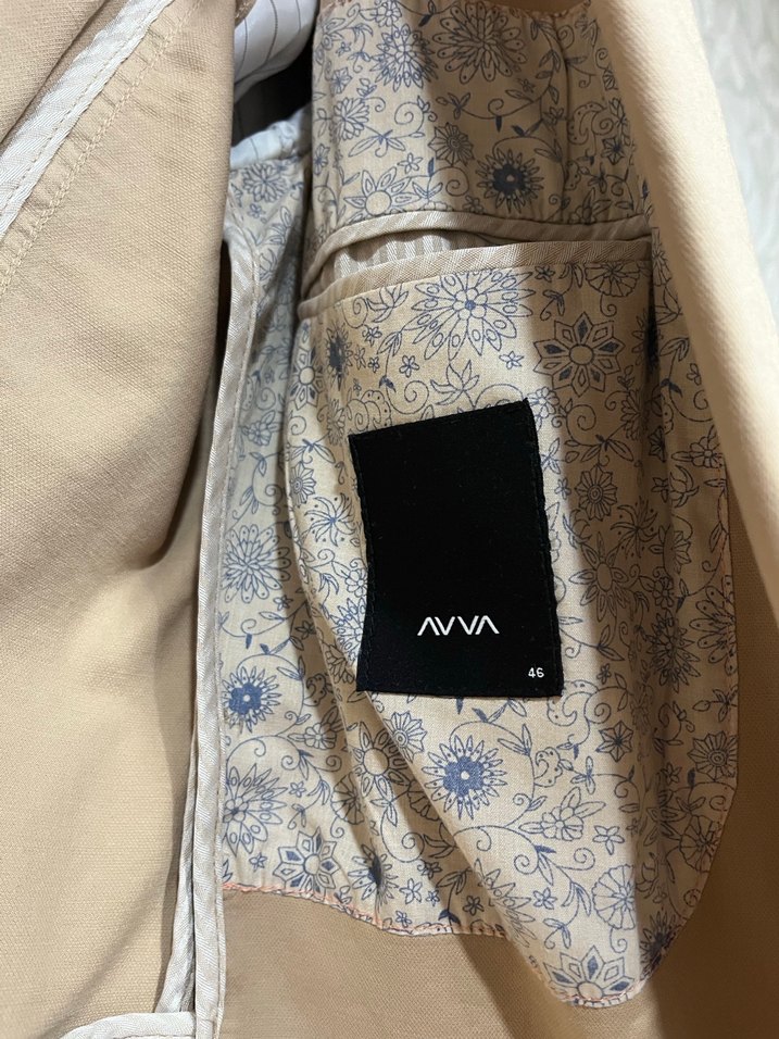 Avva Bej Düğmeli Erkek Ofis Takım Elbise Blazer Ceketi - Görsel 4