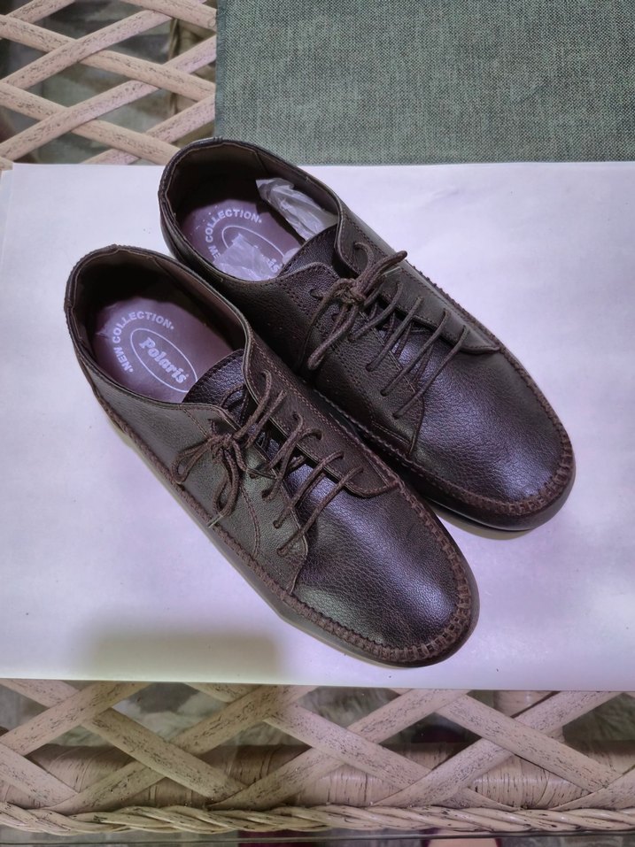 Polaris Erkek Kahverengi Deri Klasik Ayakkabı - Görsel 3