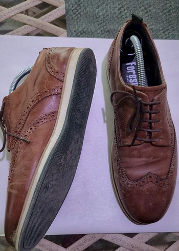 Klasik Erkek Deri Kahverengi Ayakkabı - Görsel 3