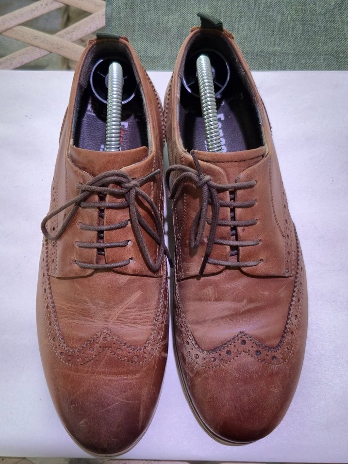 Klasik Erkek Deri Kahverengi Ayakkabı - Görsel 2