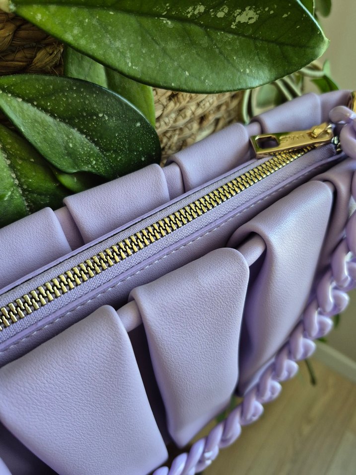 Pastel Mor Zincir Detaylı Kadın Çanta - Görsel 2