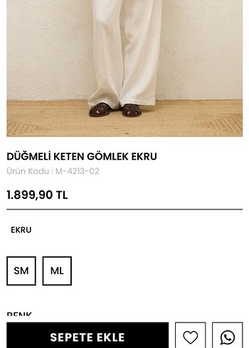 Düğmeli Beyaz Keten Kadın Gömlek - Görsel 7