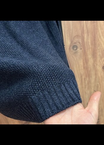 Gri Uzun Örgü Kadın Hırka - Görsel 6