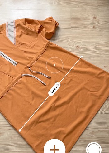 Kadın Uzun Kollu Fermuarlı Turuncu Spor Tunik - Görsel 3