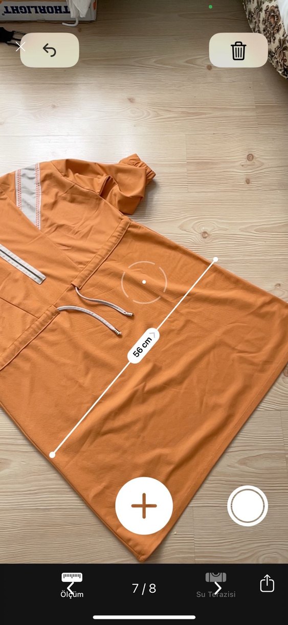 Kadın Uzun Kollu Fermuarlı Turuncu Spor Tunik - Görsel 3