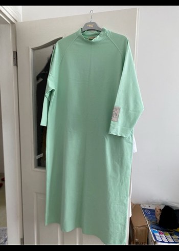 Yeşil Rahat Kesim Kısa Kollu Emzirme Geceliği - Görsel 2