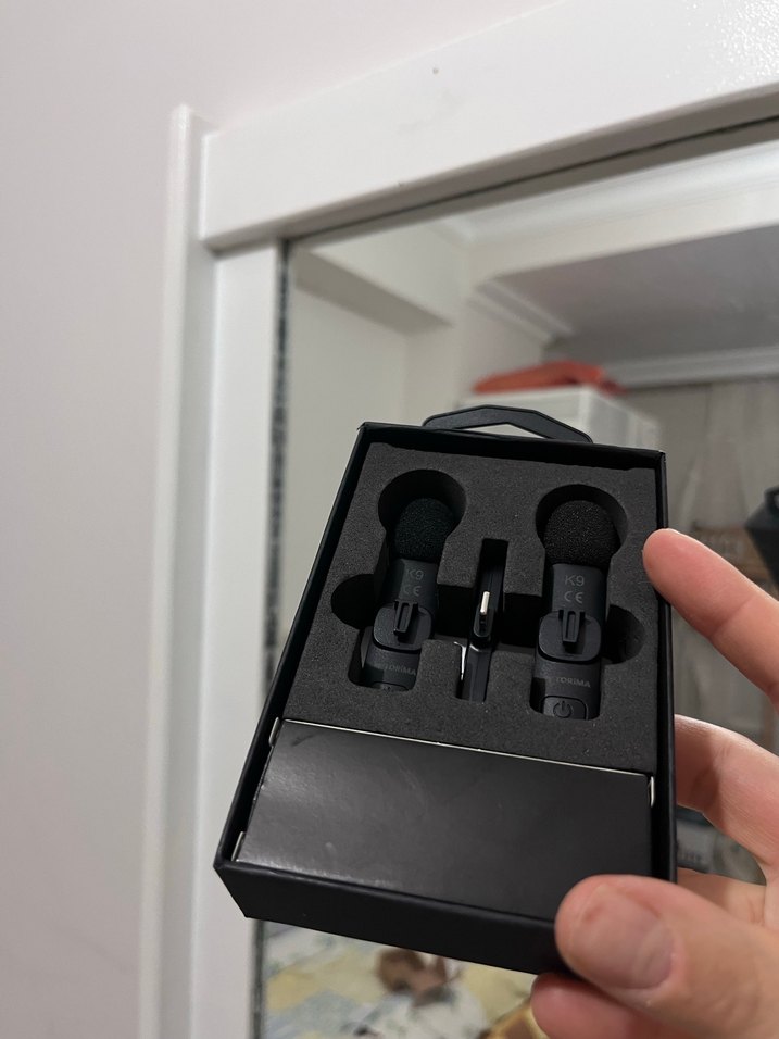 Torima 2'li Kablosuz Yaka Mikrofon K9 Siyah - Görsel 4