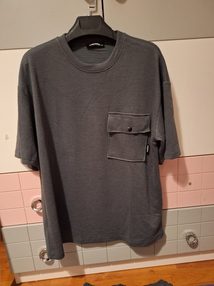 Gri Erkek Kısa Kollu Midi Takımı petek kumaş - Görsel 2