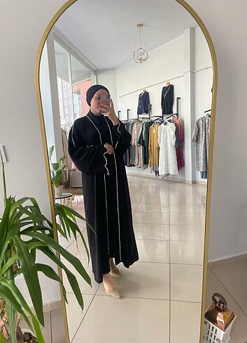 s Beden Özel dikim taşlı abaya