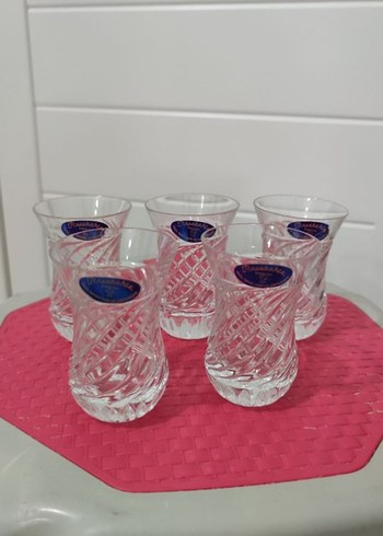 Beden 4'lü Kristal Çay Bardağı Seti