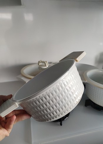 Beyaz  Tencere Seti - Görsel 6