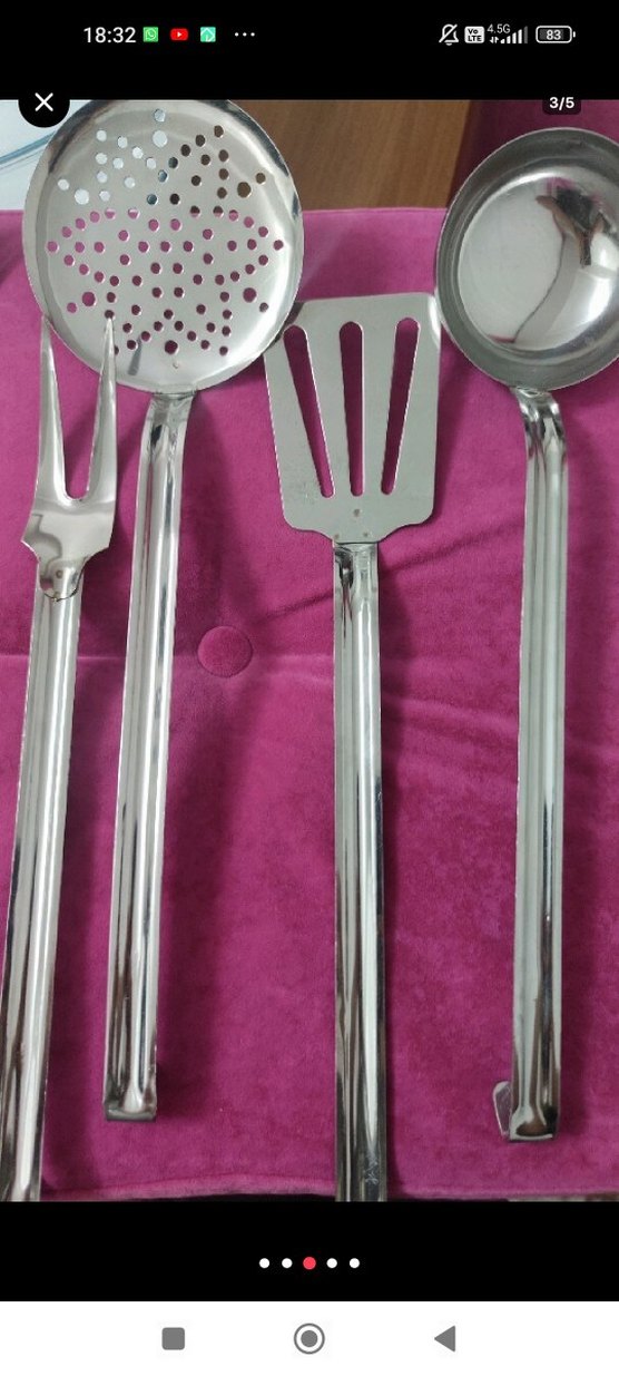 Çelik Çatal Kaşık Seti servis seti - Görsel 3