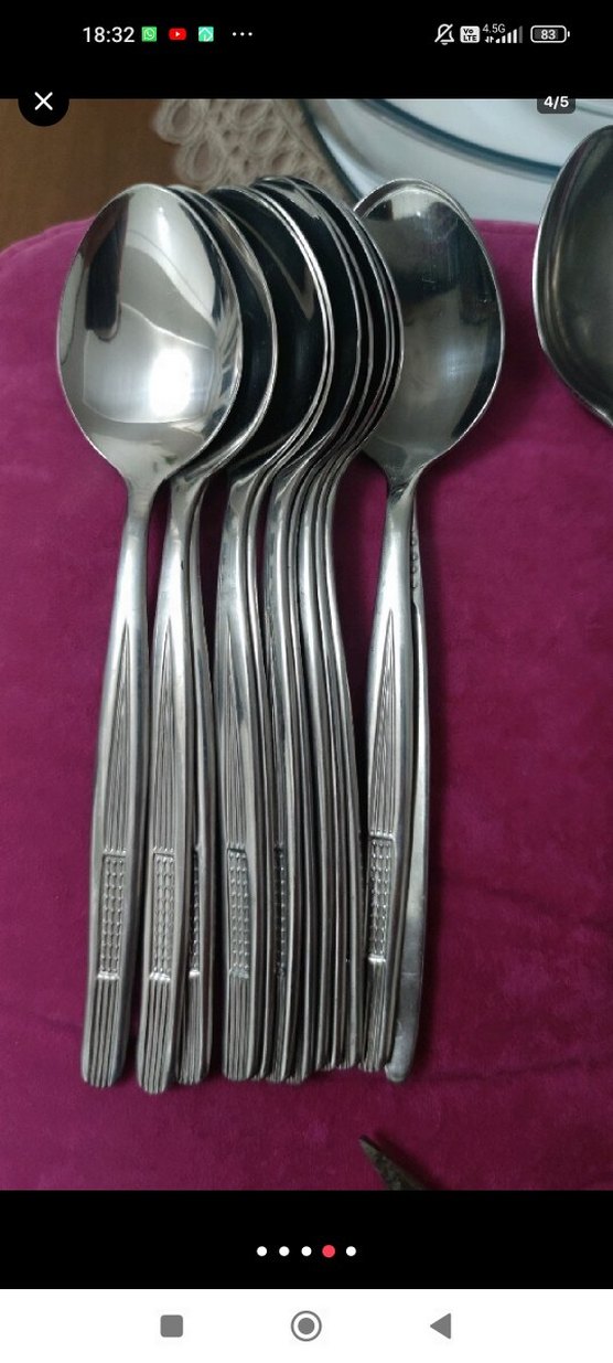 Çelik Çatal Kaşık Seti servis seti - Görsel 4