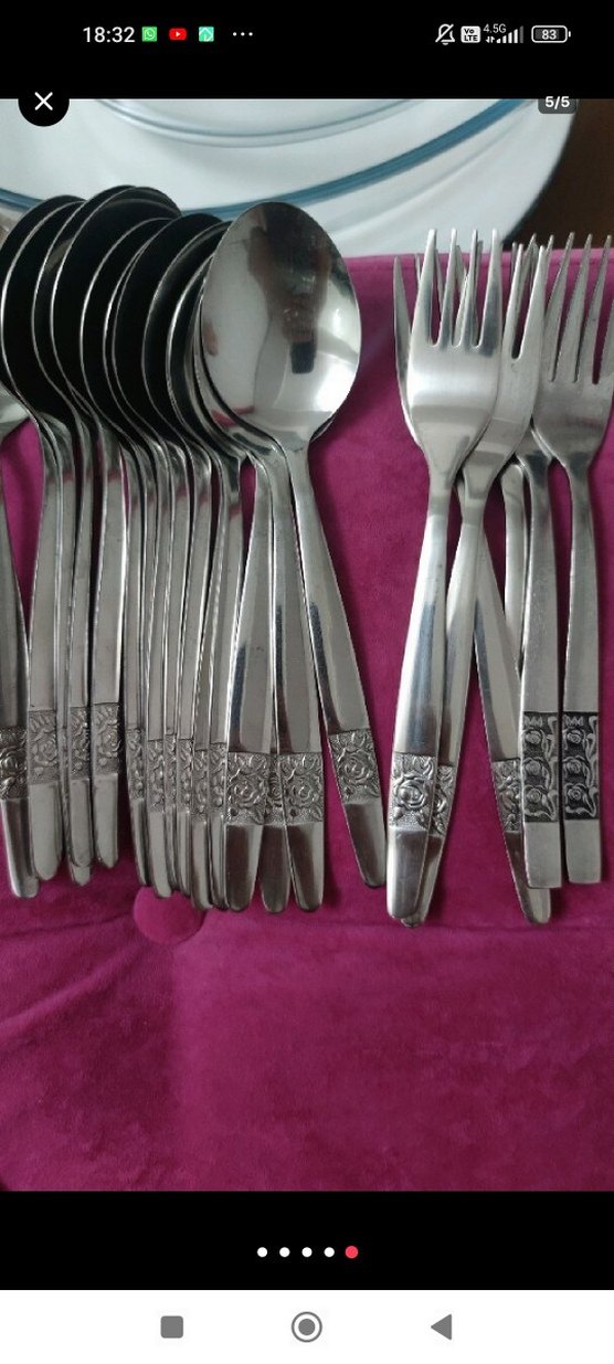 Çelik Çatal Kaşık Seti servis seti - Görsel 5