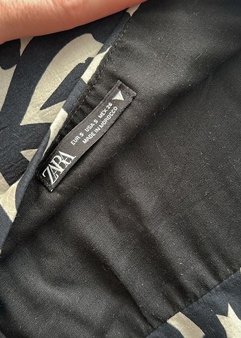 Zara Siyah Baskılı elbise