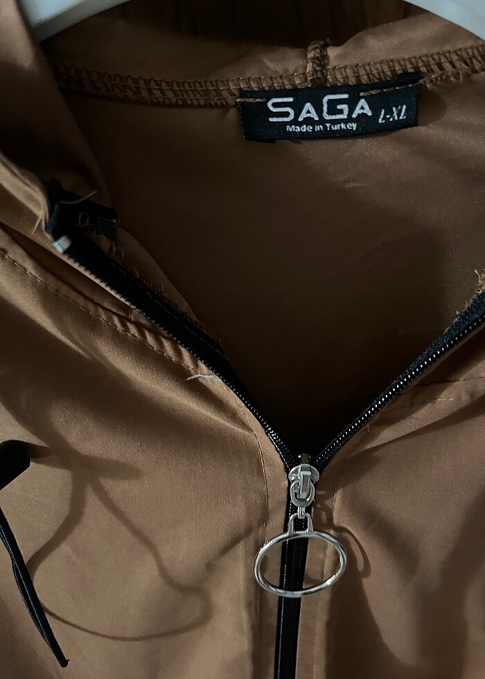 Kapişonlu trenç yağmurluk spor - Görsel 3