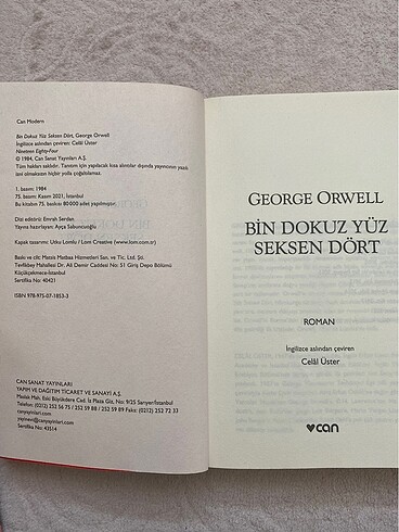  Beden Renk George Orwell- 1984 / Can sanat Yayincilik