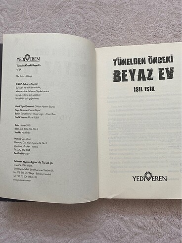  Beden IŞIL IŞIK- Tünelden Önceki Beyaz Ev / Yediveren Yayınları