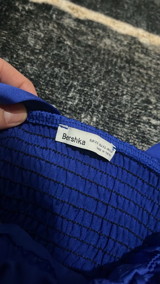 BERSHKA Saks Mavisi Büstiyer/Korse - Görsel 5
