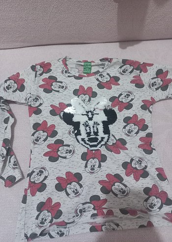 Kız Çocuk Renkli Baskılı Uzun Kollu Tişört - Görsel 2