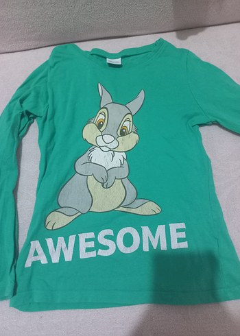 Kız Çocuk Renkli Baskılı Uzun Kollu Tişört - Görsel 4