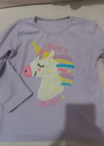 Kız Çocuk Renkli Baskılı Uzun Kollu Tişört - Görsel 13