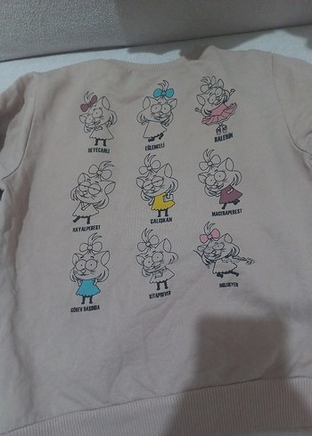 Kız Çocuk Renkli Baskılı Uzun Kollu Tişört - Görsel 12