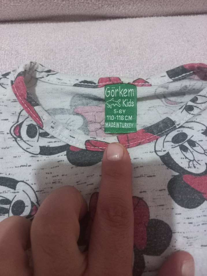 Kız Çocuk Renkli Baskılı Uzun Kollu Tişört - Görsel 3