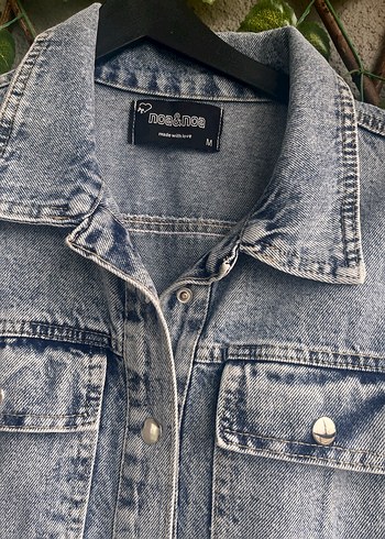 Mavi denim elbise - Görsel 3
