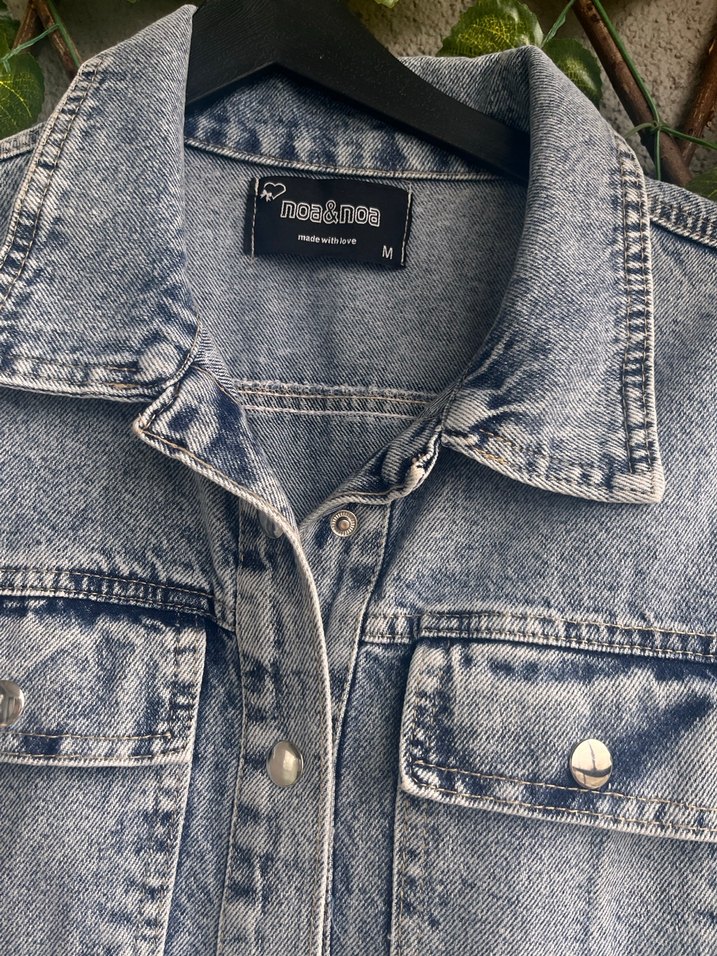 Mavi denim elbise - Görsel 3