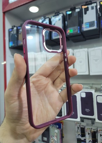 Sararmaz, Sert Plâstik Kılıf, 12 Pro Max için, Kırmızı Renginde - Görsel 3