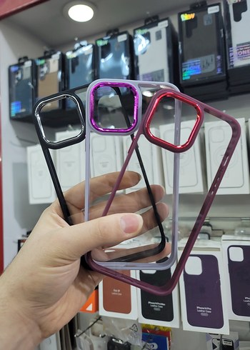 Sararmaz, Sert Plâstik Kılıf, 13 Pro Max için, Kırmızı Renginde - Görsel 5