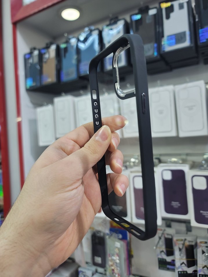 Sararmaz, Sert Plâstik Kılıf, 13 Pro Max için, Siyah Renginde - Görsel 3