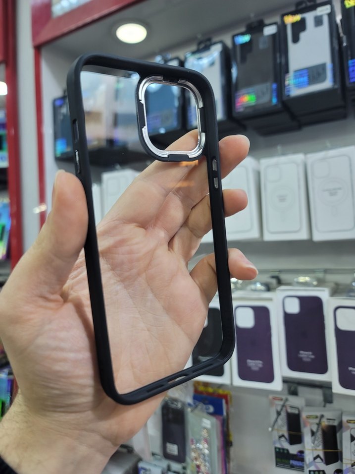 Sararmaz, Sert Plâstik Kılıf, 13 Pro Max için, Siyah Renginde - Görsel 2