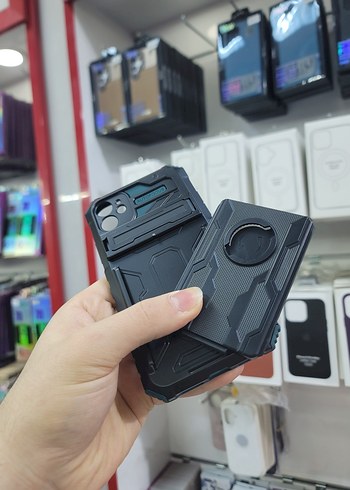 Tank kılıf, Kartlıklı, El Geçmeli Kılıf, iPhone 11, Yeşil Rengi - Görsel 3