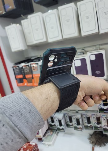 Tank kılıf, Kartlıklı, El Geçmeli Kılıf, iPhone 11, Yeşil Rengi - Görsel 5