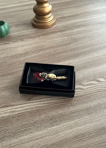 Beden Bordo Boncuklu Çiçekli Vintage YAKA ÇİÇEĞİ