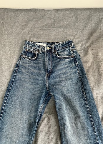 Gri Loose Fit Midi Kadın Kot Pantolon