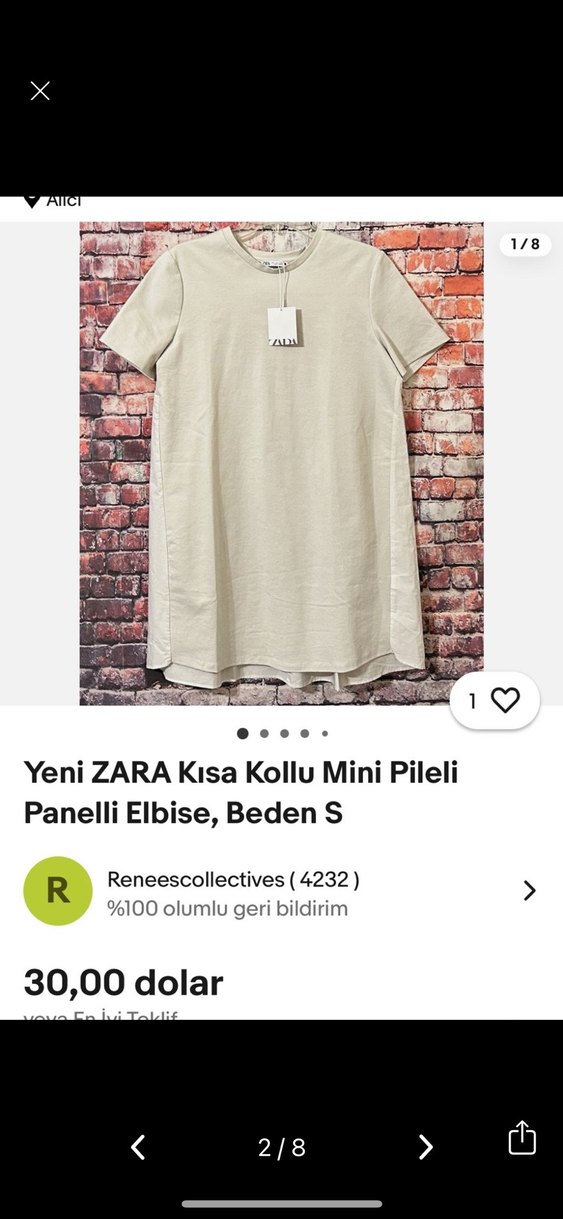 Bej Kısa Kollu Midi Kadın Elbise - Görsel 2